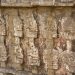 Totenköpfe an der Schädelmauer (Tzompantli). Sie diente zur Ausstellung von Köpfen der Geopferten