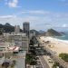 Blick auf die Copacabana in Richtung Hilton Hotel und Morro do Leme