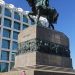 Montevideo: Reiterstandbild von General Artigos, Plaza Independencia